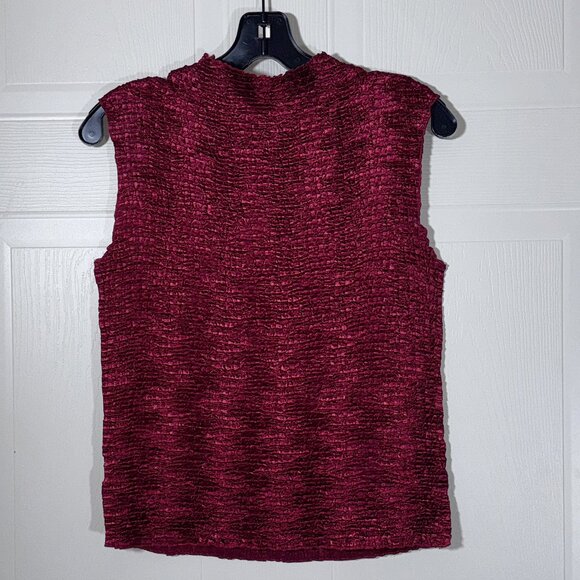 Silk Club Silk Floral Jacket & Coordinating Plisse Top Size L - Picture 8 of 8